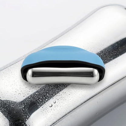 Cooling Massage Roller & Ice Ball - Cold Therapy Muscle Roller with Ergonomic Handle, 360 Easy-Glide Ice Massage for Myofascial Release, Post-Workout Recovery & Pain Relief (Blue) - color: Blue