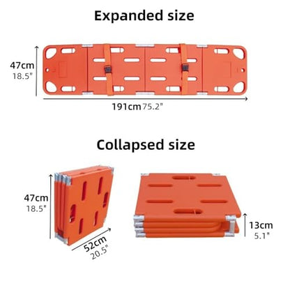 Four Folding Back Stretcher Board, PE Plastics Ambulance Stretcher, Water Floating Stretcher, Lumbar Stretch Board