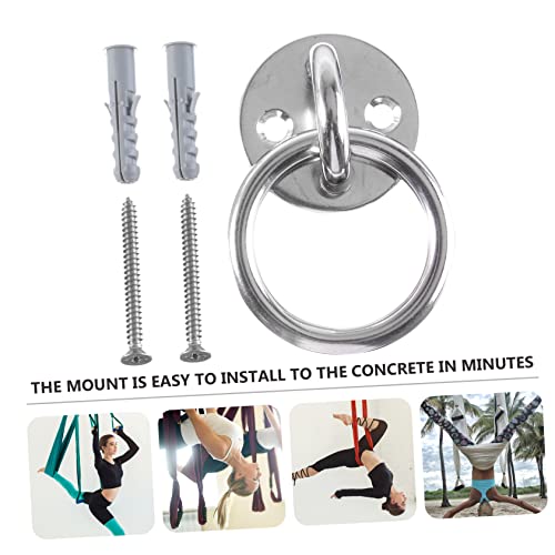 Happyyami Wall Mount Suspension Bracket Fixed Disk for Suspension Trainers Gymnastic Rings and Yoga Swings Easy