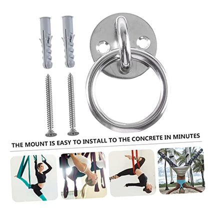 Happyyami Wall Mount Suspension Bracket Fixed Disk for Suspension Trainers Gymnastic Rings and Yoga Swings Easy