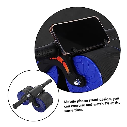 UKCOCO 1Set Abdominal Wheel Roller Automatic Rebound Abdominal Training Equipment for Home Gym Skid Texture for Muscle Workout Versatile Ab Exercise Tool