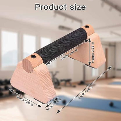 Wooden Parallettes Bars for Calisthenics - Handstand Push Up Bars for Training, L-Sit & Dip Workouts - Portable Fitness Equipment for Home Gym
