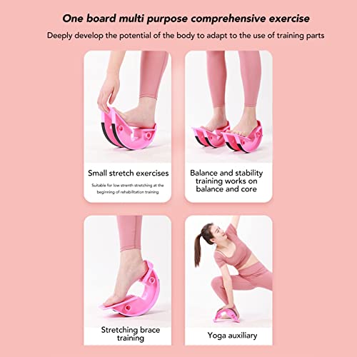 Slant Board Calf Stretcher, Ankle and Foot Incline Board for Stretching, ABS Material with Non Slip Surface, Home Gym and Fitness Accessory, 2 Packs - color: Roseate