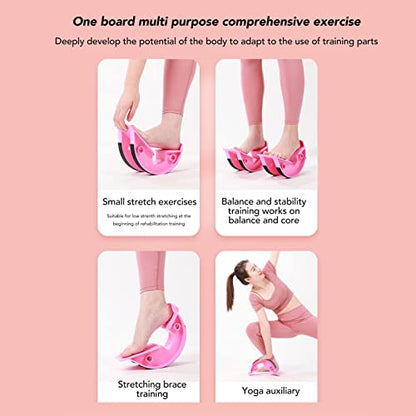 Slant Board Calf Stretcher, Ankle and Foot Incline Board for Stretching, ABS Material with Non Slip Surface, Home Gym and Fitness Accessory, 2 Packs - color: Roseate