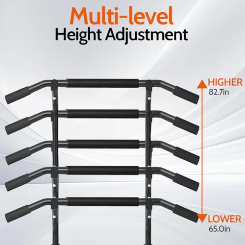 Power Tower Pull Up Dip Station Adjustable Height Multifunctional Home Strength Training Fitness Exercise Equipment, Simple Installation