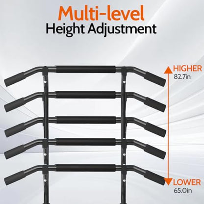 Power Tower Pull Up Dip Station Adjustable Height Multifunctional Home Strength Training Fitness Exercise Equipment, Simple Installation