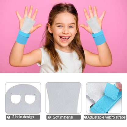 2PCS Gymnastics Hand Grips Gloves Wristbands, Gymnastic Hand Grips Gymnastic Bar Palm Protection and Wrist Support Sports Accessories for Boys Girls Youth Kids Workout and Exercise