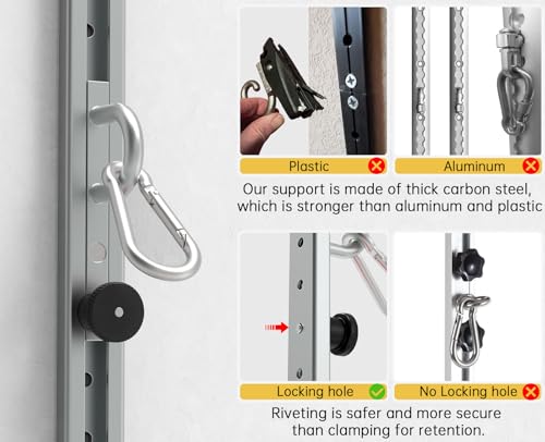 Galvanized Wall-Mounted Anchor Fitness System - Adjustable, Multi-Functional, Space Saving Home Gym Solution for Strength Training,Adjustable Workout Wall Anchor System Blue