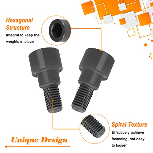 Hex Bolts Fit for Bars of Olympic, Curl Bars, Tricep, Dumbbell(2-Pack)