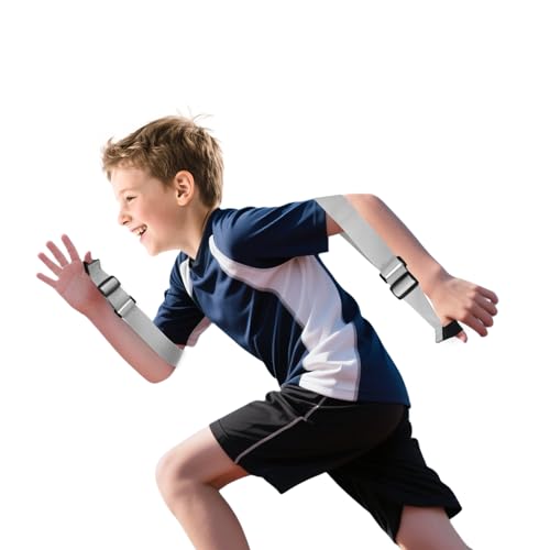 Arm Swing Trainer for Youth, Adjustable Nylon Running Arms position for 90 Degrees - color: Silver