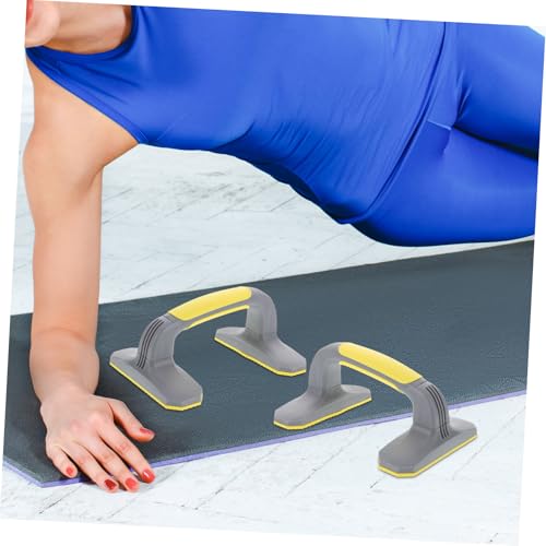 YARNOW Pushup Stands for Home Workout Equipment Non Slip Handles for Strength Training Safe and Reliable Grip - color: Yellow