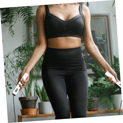Smart Cordless Jump Rope with Weighted Handle and Steel Wire Ball, Indoor Fitness Skipping Rope with Digital Counter for Exercise and Weight Loss