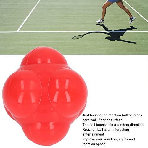 Reaction Ball, Rubber Bright Color Hex Reaction Trainer Ball for Basketball, Tennis and Other Competitive Sports