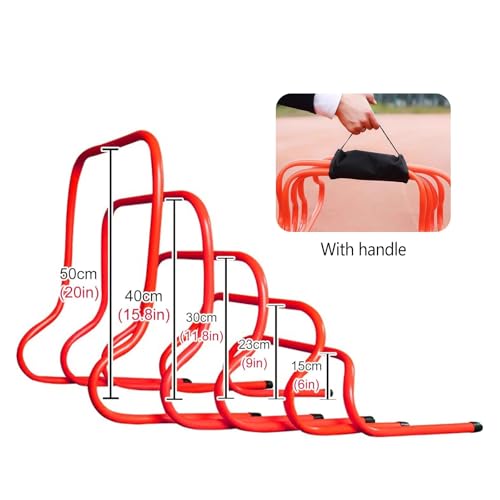 5 Pcs Hurdles Training Equipment Practice, Speed Agility Training Hurdles, with Carry Handle, Easy to Use, for Athletes Sports Soccer Football Tennis Basketball