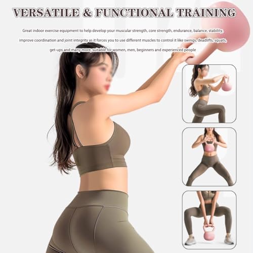 Kettlebell Weights Beginner Fitness Exercise Soft Kettle Bells, Women's Weight Loss Training Dumbbell, Anti-Slip Handle, Vest Line/Peach Buttocks(Yellow,2.5kg)