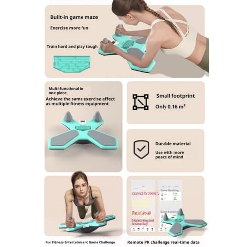 Workout Balance Board with Maze Game Core Trainer with Pleasure Wholesale 360° Tilt & Twist Plank Board with Multi-Functional Handles Phone Holder Plus Elbow Pad