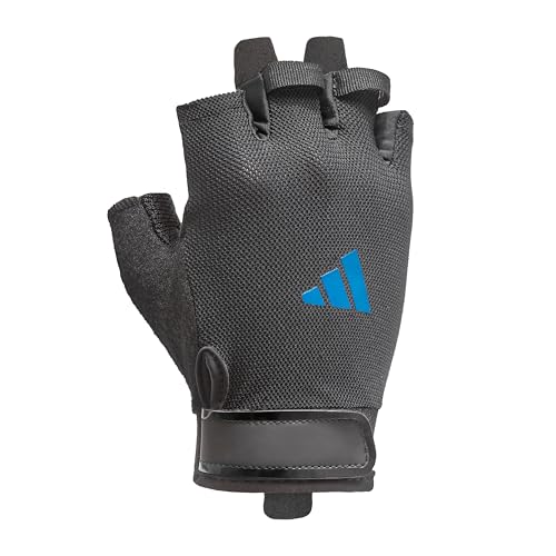 adidas Essential Training Gloves - color: Blue, size: Large