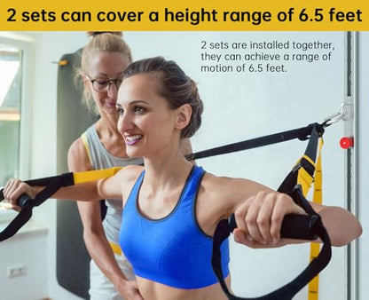 Resistance Band Wall Anchor, Wall Mount Workout Anchors for Home Gym Workouts，Body Weight Straps, Suspension Training, Exercise,Stretching,Yoga