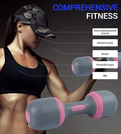Nice C Adjustable Dumbbells Weights, Neoprene All-in-1 Options, Non-Slip, All-Purpose, Home, Gym, Office