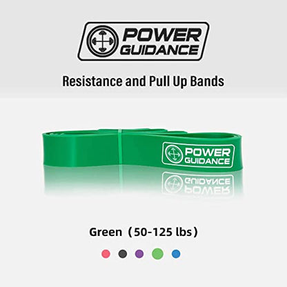 POWER GUIDANCE Pull Up Assist Bands - Stretch Resistance Band - Mobility Band - Powerlifting Bands - by Perfect for Body Stretching, Powerlifting, Resistance Training - color: green