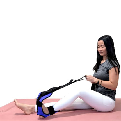 Foot and Calf Stretcher - Stretching Strap for Plantar Fasciitis, Achilles Tendonitis, Heel Spurs, Foot Drop, & Hamstring, Versatile Stretch Strap Used as Leg stretcher, Hamstring Stretcher and Foot Stretcher