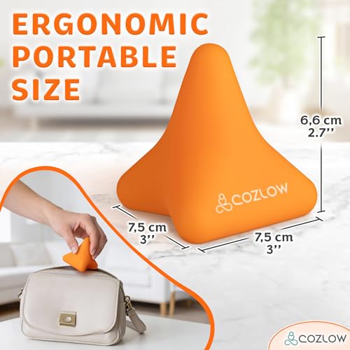 Trigger Point Massage Tool - Pyramid Shaped 4 Point Massager Ball - Muscle Knot Release - Myofascial Wellness Therapy - Back, Feet, Psoas Pain