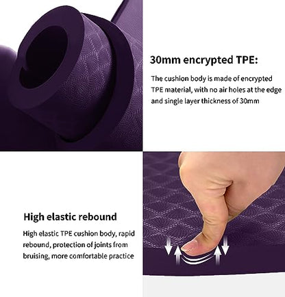 nuveti Large Exercise Mat - 15mm/20mm/30mm Thick Yoga Mat | Workout Mat for Fitness, Yoga, Pilates, Stretching & Floor Exercises for Women & Men with Free Carrying Bag