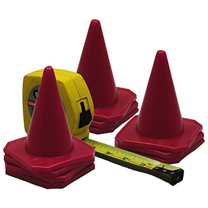 BlueDot Trading 4” Red Mini Plastic Traffic Cones | Set of 20 for Agility Training, RC Racing, Outdoor Activities, Sports Drills, Party Games