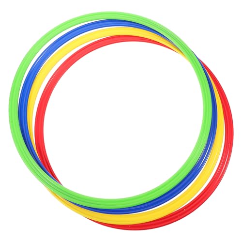 BESTYASH 4pcs Speed and Agility Training Rings for Soccer Football Exercise Portable Sport Rings for Indoor Outdoor Coordination Drills