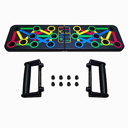 Upgraded Push Up Board:,Portable Home Gym, Strength Training Equipment, Push Up Handles for Perfect Pushups, Home Fitness for Men and Women14 in 1 Push-Up Rack Board Training Sport Workout Fitness Gy