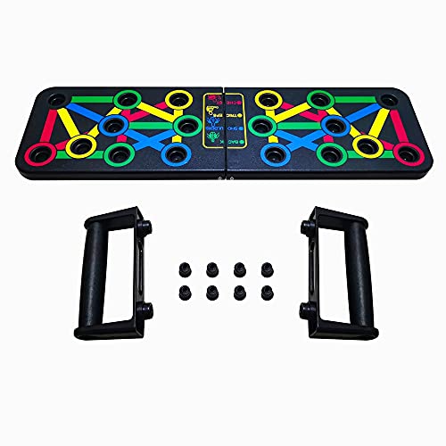 Upgraded Push Up Board:,Portable Home Gym, Strength Training Equipment, Push Up Handles for Perfect Pushups, Home Fitness for Men and Women14 in 1 Push-Up Rack Board Training Sport Workout Fitness Gy