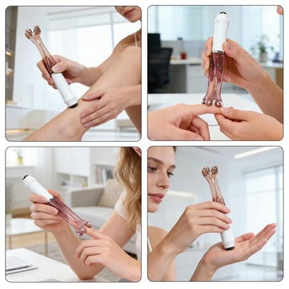 2 Pcs Finger Massager Roller with Stainless Steel Beads,Finger Massager for Arthritis,Hand Massager Improves Circulation, Relieves Arthritis, Hand Pain and Stress, Ideal for Fingers, Hands and Palms