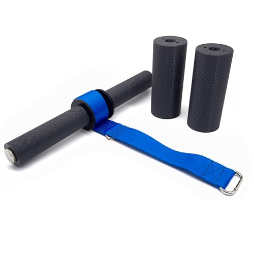 Adjustable Rolling Handle with Interchangeable Grips – Forearm, Wrist & Grip Strength Trainer for Arm Wrestling and Gym Training
