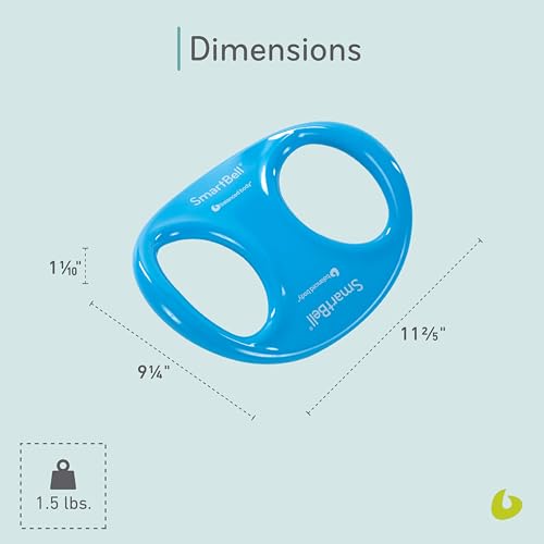 Balanced Body SmartBell Ergonomic Two-Handed Pilates Exercise Weight, Pilates Dumbbell, Exercise Equipment for Home Gym or Pilates Studio Use - color: Blue