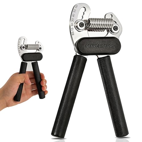 All-Metal Dual Spring Grip Strength Trainer, Forearm Strengthener, Hand Gripper Strengthener Adjustable Resistance(33-132Lbs) - Ideal for Grip Strength, Muscle Building, Recovery