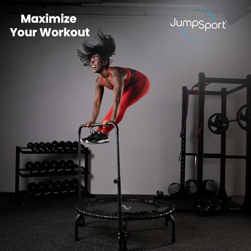 JumpSport Quick-Release Handle Bar Accessory for Trampoline Rebounders | Fits Only 39" Diameter | Quick Installation & Storage | 10 Adjustable Heights | Trampoline Not Included