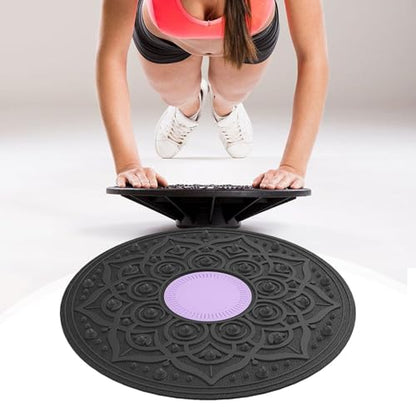 Wobble Balance Board - Non-Slip Core Trainer, Wobble Balance Board With Massage Points, 360 Degree Rotation Core Trainer For Home Gym, Yoga, Exercise, Fitness Training, Workout Equipment