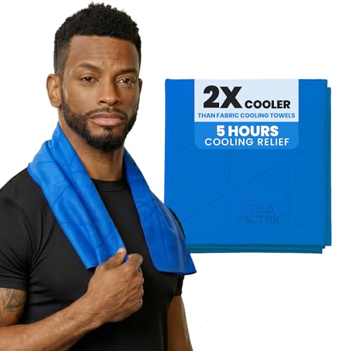 Cooling Towels for Sports, Cooling Neck Wraps – Cold Towel for Running, Workout & Outdoor Use, with UPF 50+-Soft, Chill Pad, Reusable Cooling Neck Towel, 13"x29.5" - 1 Pack (Blue)