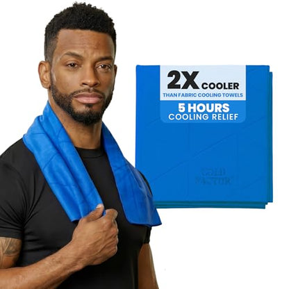 Cooling Towels for Sports, Cooling Neck Wraps – Cold Towel for Running, Workout & Outdoor Use, with UPF 50+-Soft, Chill Pad, Reusable Cooling Neck Towel, 13"x29.5" - 1 Pack (Blue)