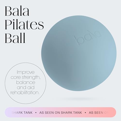 Bala Pilates Ball, Non-Weighted Exercise Ball - Small 8" Yoga Ball for Barre, Stretching, Strength & Core Training - Workout Accessory with Mini Pump for Home Gym & Fitness Routines - 100% PVC