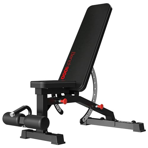 Keppi 1000LB Weight Bench - Adjustable Workout Bench Press Set for Home Gym Strength Training, Incline Decline Flat Sit Up Bench for Full Body Strength Training