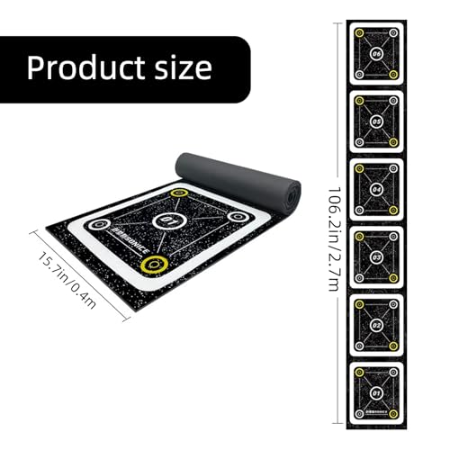 Rubber Agility Ladder Non-Slip Speed Agility Training Ladder Pad for Soccer Football Footwork, Workout Ladder for Soccer Football Tennis Boxing Training, Agility Training Equipment