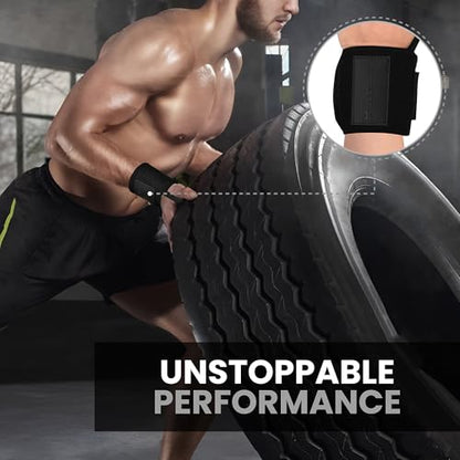 18" OG-Grade Wrist Wraps for Weightlifting – Heavy Duty Wrist Support with Thumb Loop & Lockdown Strap – Wrist Straps for Powerlifting, Bench Press & Gym Training - color: Shadow Black