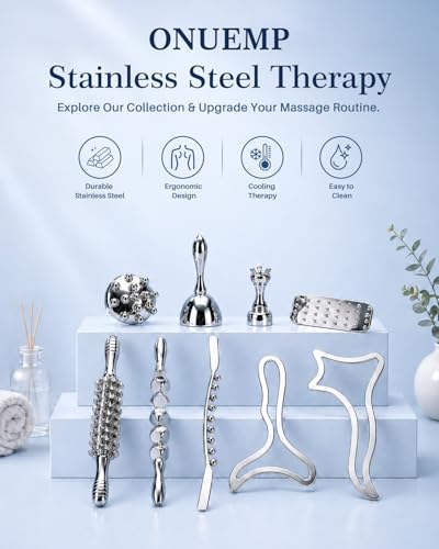 Ice Gua Sha Muscle Scraper, Stainless Steel Massage Therapy Tools - Body Sculpting, Maderoterapia Kit Colombiana for Lymphatic Drainage, Anti Cellulite, Deep Tissue - size: Board