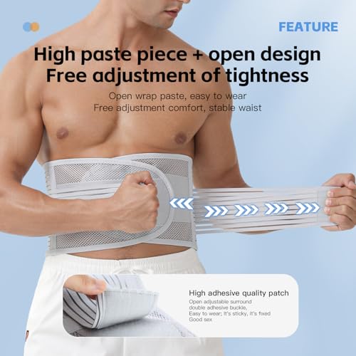 Lightweight Back Brace for Lower Back Pain Men Women, Breathable Lumbar Support Waist Support Brace for Women Lower Back Pain Relief Products, Adjustable Waist Belt Sciatic Nerve Brace for Women Men (Black, Small)