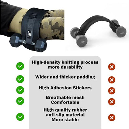 Hip Thrust Belt, Fully Upgraded Hip Thrust Belt for Dumbbells, More Comfortable Hip Thrust Belt, Home Gym Hip Thrust Belt with Wider and Longer Anti-Slip Pads. - color: black PRO