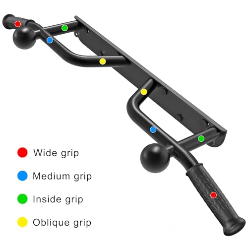 SELEWARE Heavy Duty Welded Pull Up Bar Wall/Joist/Ceiling Mount Chin Up Bar - color: C2: Black Wall Mount Pull Up Bar