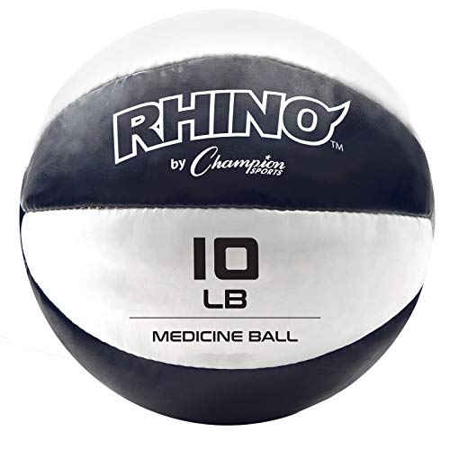 Champion Sports Leather Medicine Balls – Durable Weighted Balls for Strength, Core & Conditioning Training