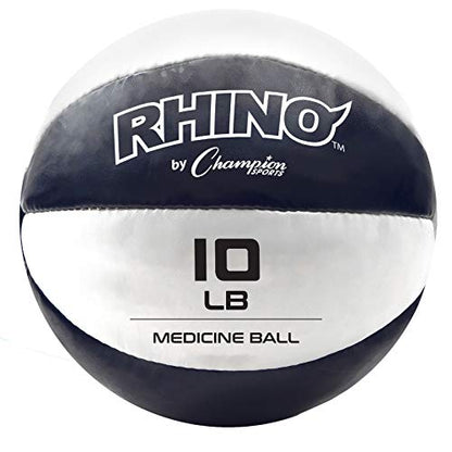 Champion Sports Leather Medicine Balls – Durable Weighted Balls for Strength, Core & Conditioning Training