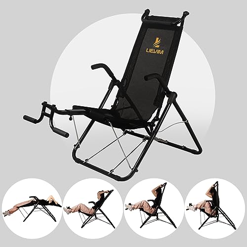 Abdominal Exerciser Chair for Home Gym, Ab Fitness Equipment with Full Body Building and Workout, for Sit Up, Inversion Training, Muscle Strengthening and Back Relief